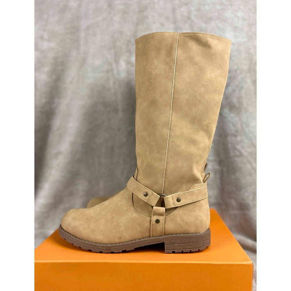 The Childrens Place Girls Tan Tall Harness Riding Boots Youth Size 7 3055067
